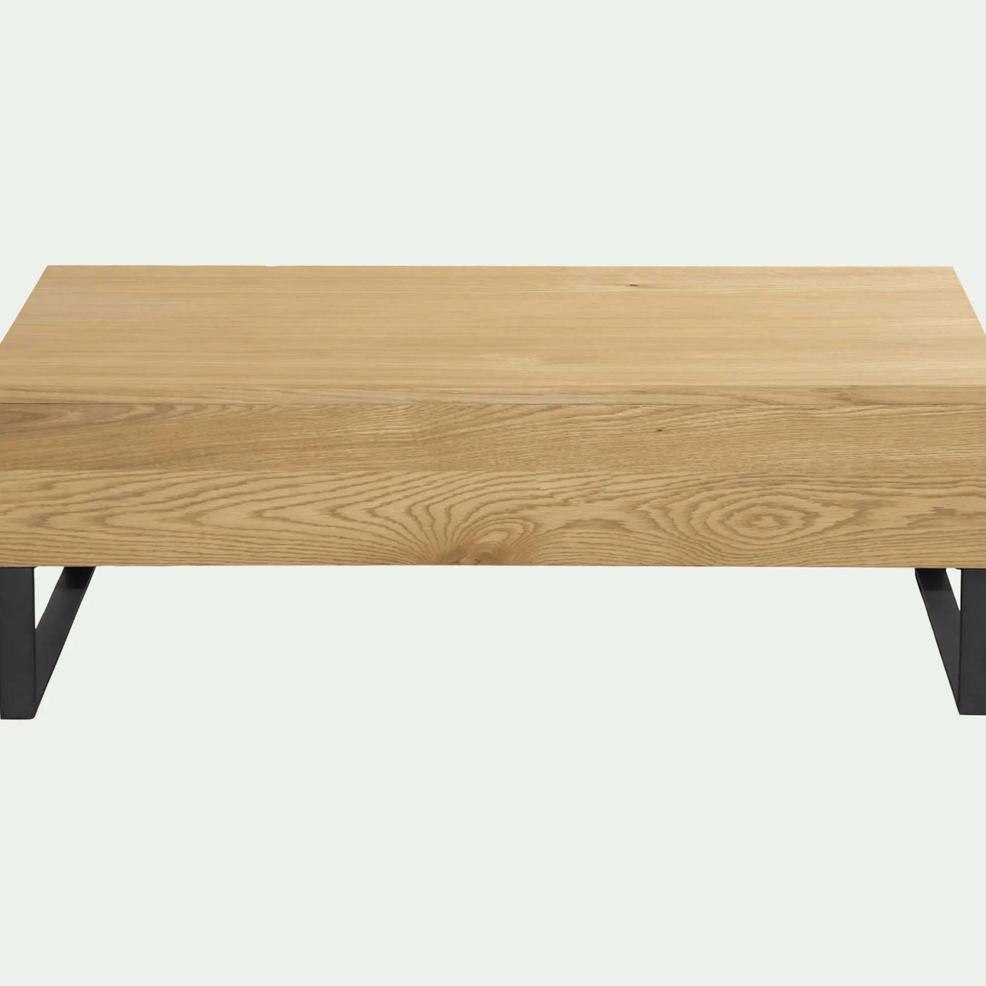 Table basse avec plateau relevable en bois L110cm - bois clair