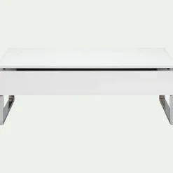 Table basse avec tablette relevable - blanc