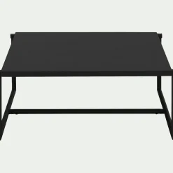 Table basse de jardin carrée en aluminium - noir