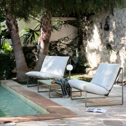 Table basse de jardin carrée en aluminium - vert cèdre