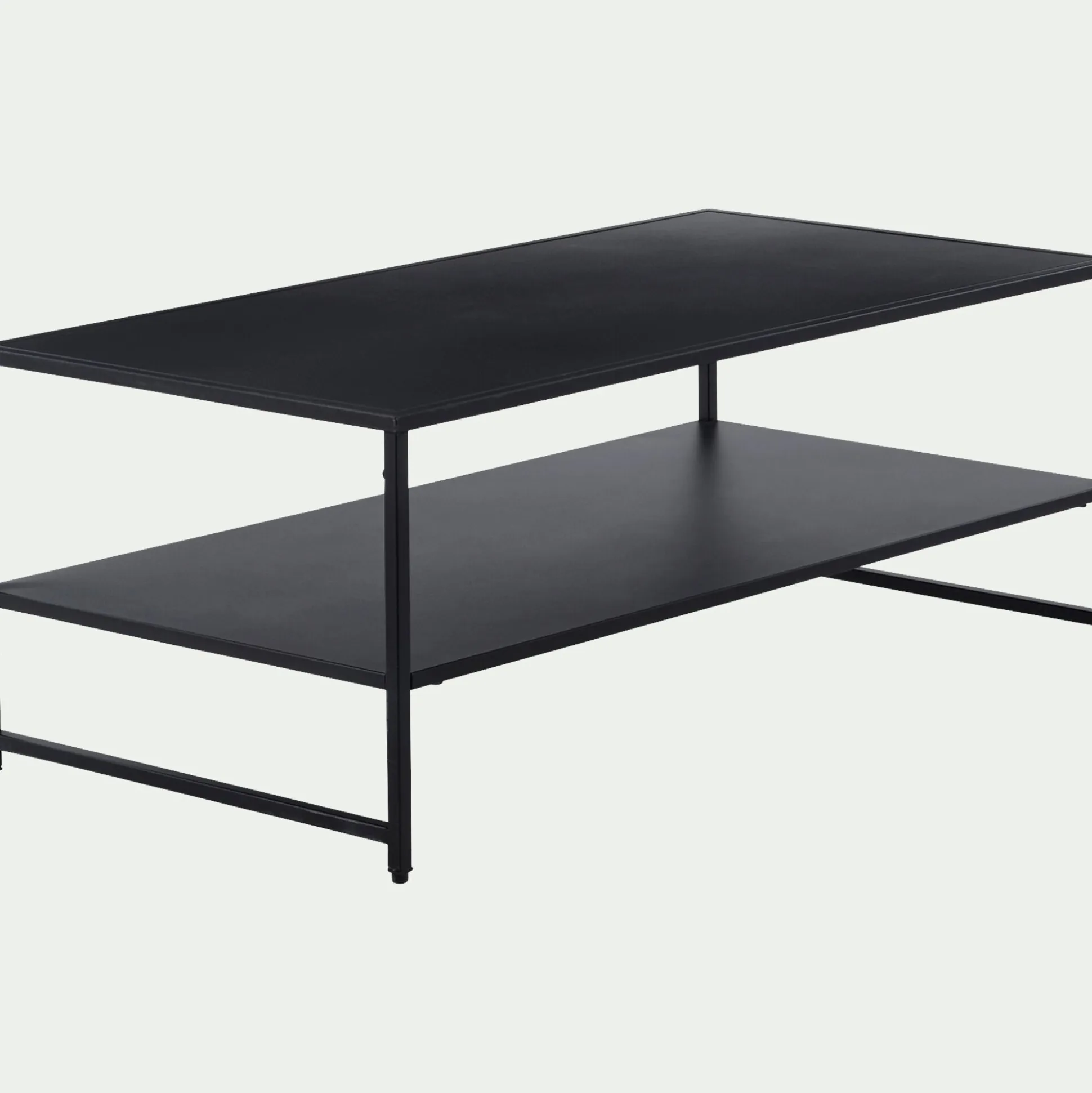 Table basse rectangulaire en acier - noir