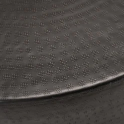 Table basse ronde en tôle d'aluminium D90xH42cm - noir