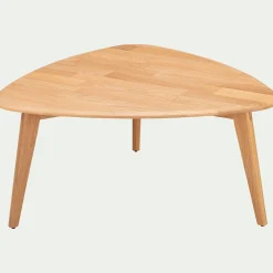 Table basse triangulaire en chêne massif - bois clair