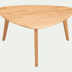 Table basse triangulaire en chêne massif - bois clair