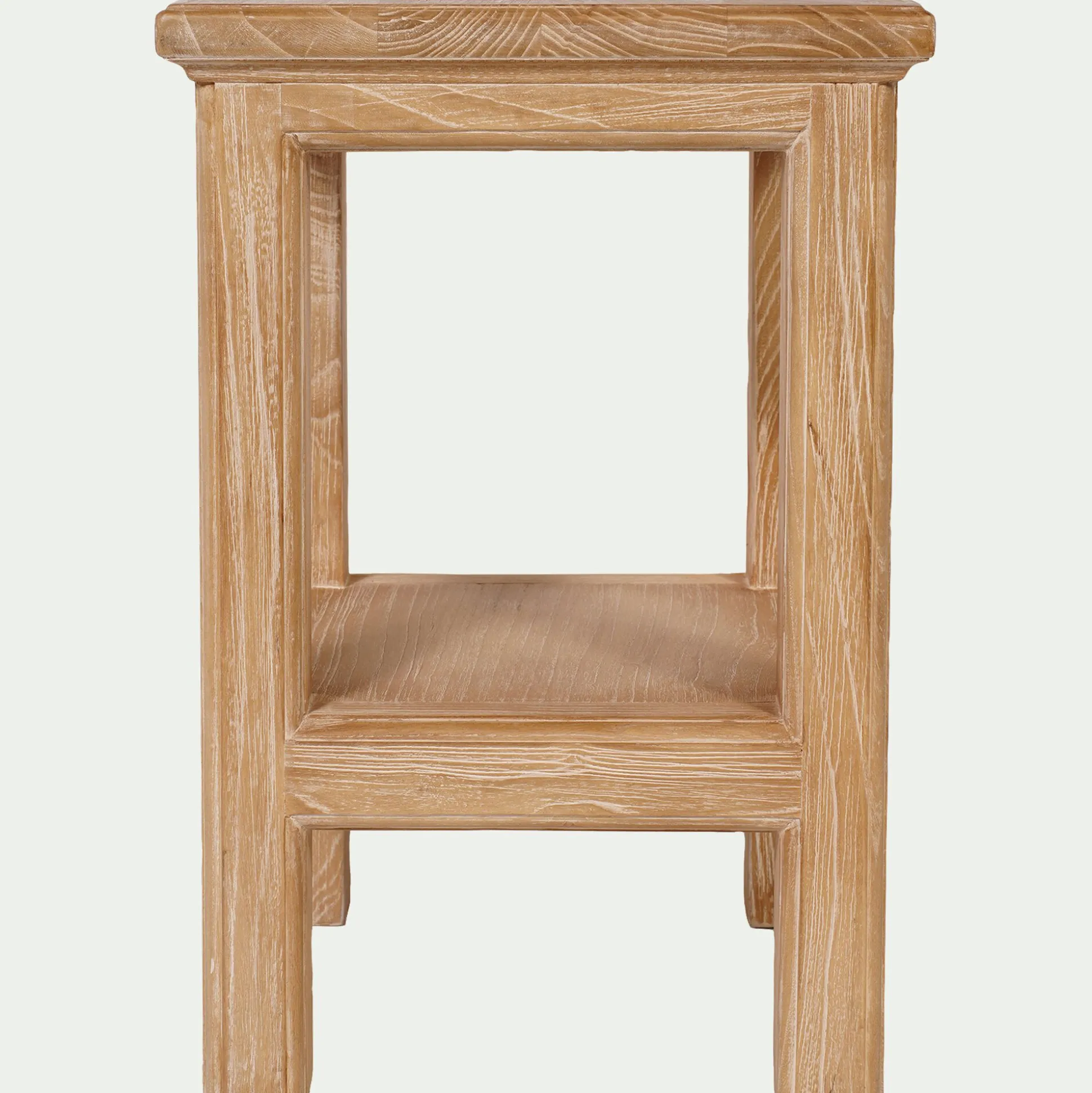 Table de chevet en orme L40xl35xH52cm - bois clair