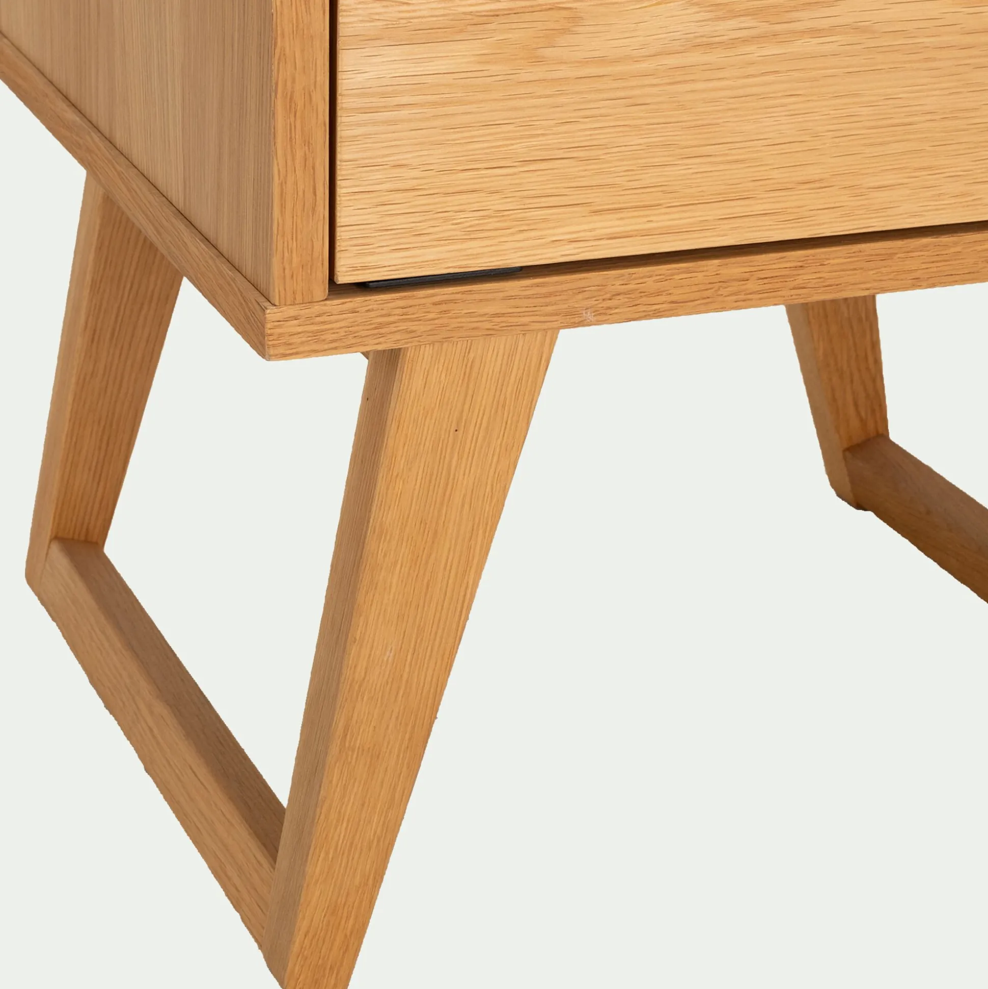 Table de chevet en plaqué chêne L45xl40xH48cm - bois clair