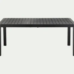 Table de jardin extensible en aluminium - noir (8 à 10 places)