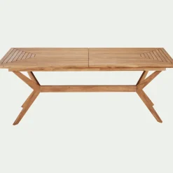 Table de jardin extensible en acacia huilé - bois clair (10 à 12 places)
