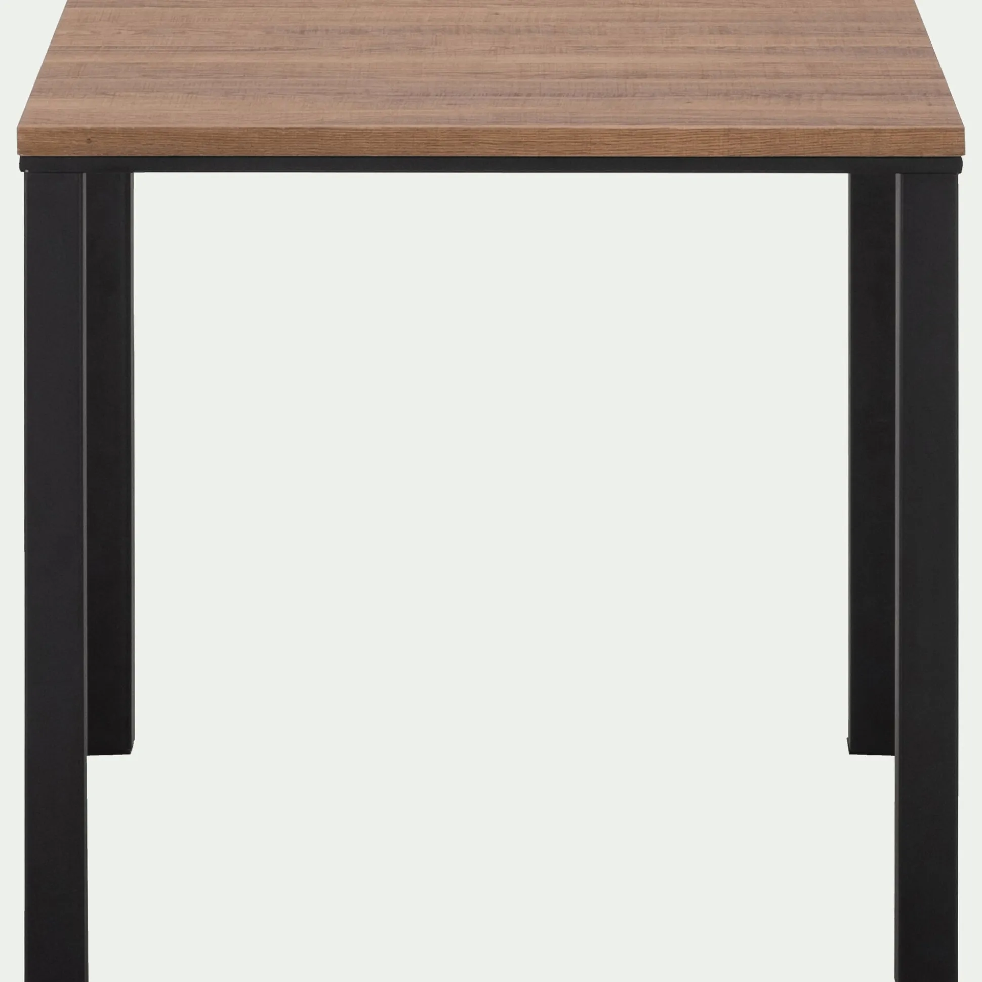 Table de repas carrée effet chêne - bois foncé (4 places)
