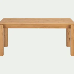 Table de repas extensible en chêne - bois clair (8 à 12 places)