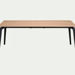 Table de repas extensible plaquée chêne - bois clair (8 à 12 places)