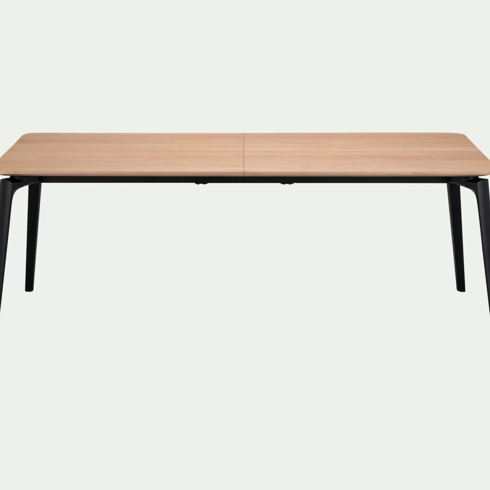 Table de repas extensible plaquée chêne - bois clair (8 à 12 places)