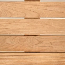Table de repas jardin en teck et aluminium - bois clair (10 places)