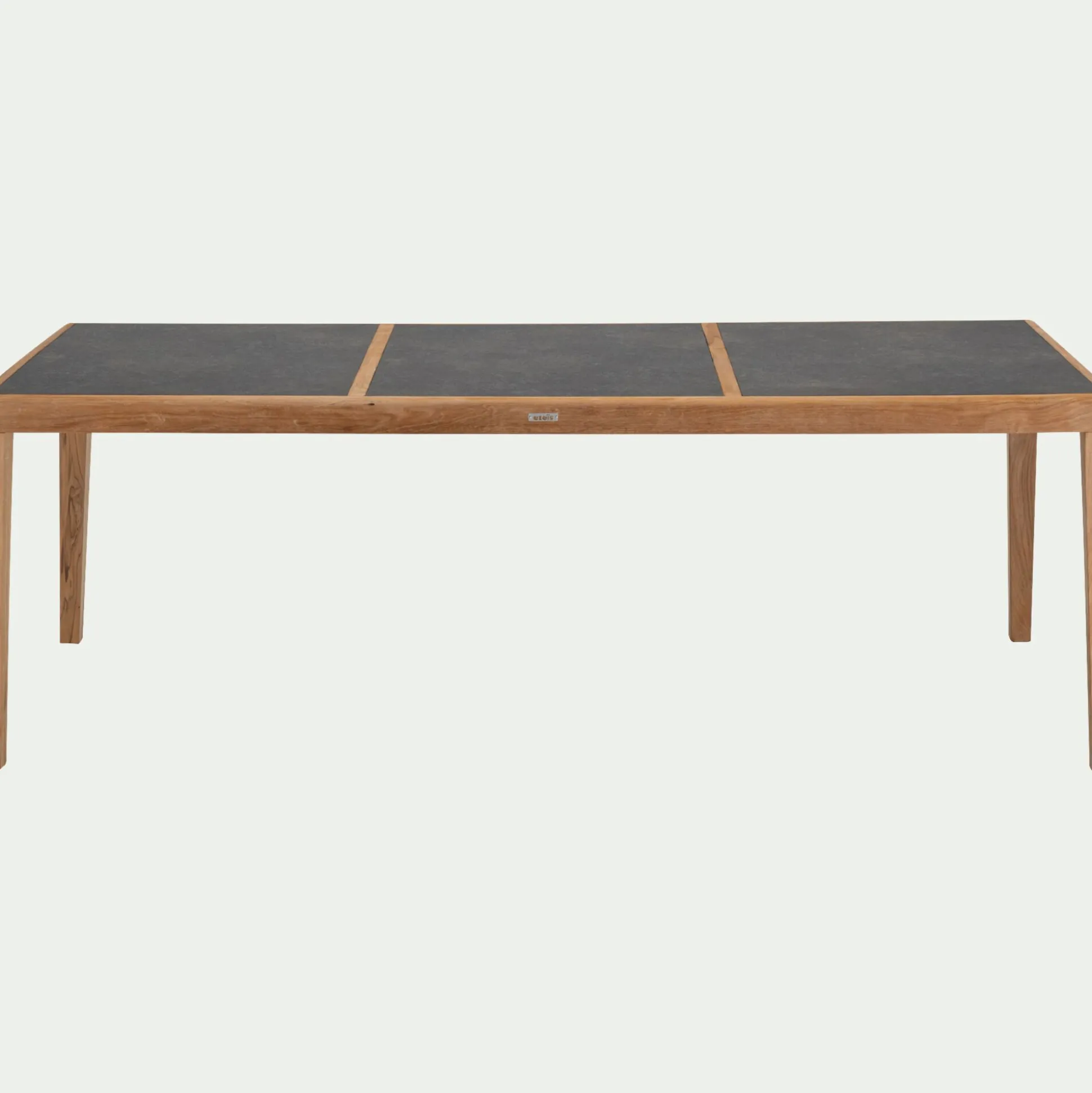 Table de repas jardin en teck massif - noir (8 places)