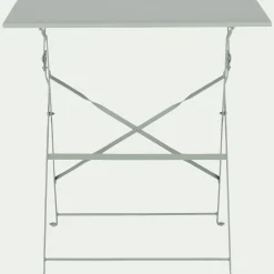 Table de repas jardin pliante en acier - vert olivier (2 places)