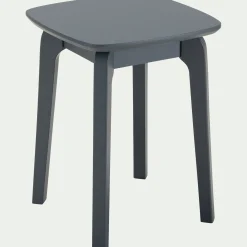Tabouret bas en bois d'hévéa H45cm - gris restanque