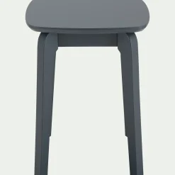 Tabouret bas en bois d'hévéa H45cm - gris restanque