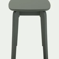 Tabouret bas en bois d'hévéa H45cm - vert cèdre