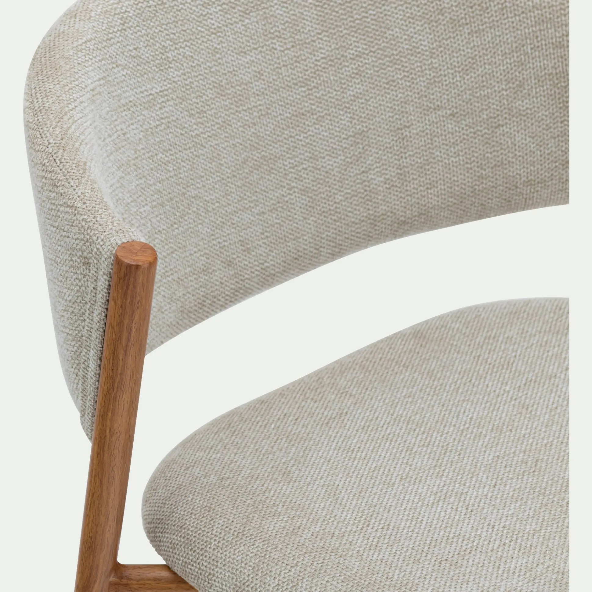 Tabouret haut de repas en tissu H66cm - beige