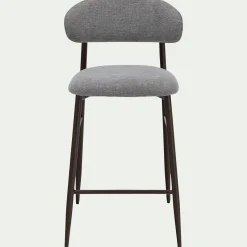 Tabouret haut de repas en tissu H66cm - gris
