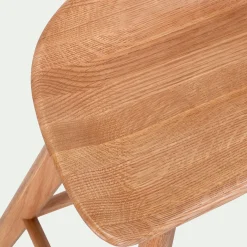 Tabouret haut en chêne massif H66cm - bois clair