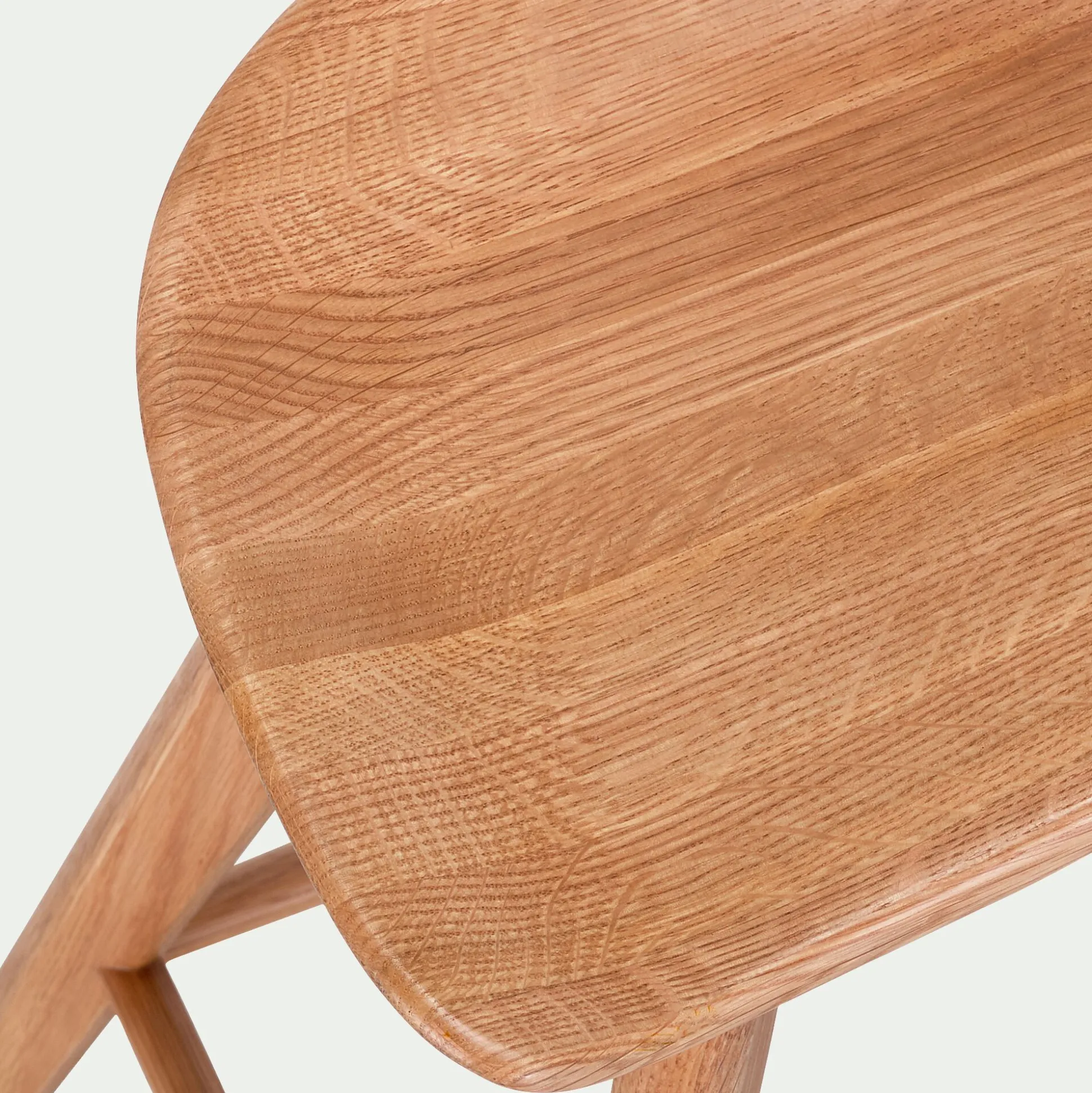 Tabouret haut en chêne massif H66cm - bois clair