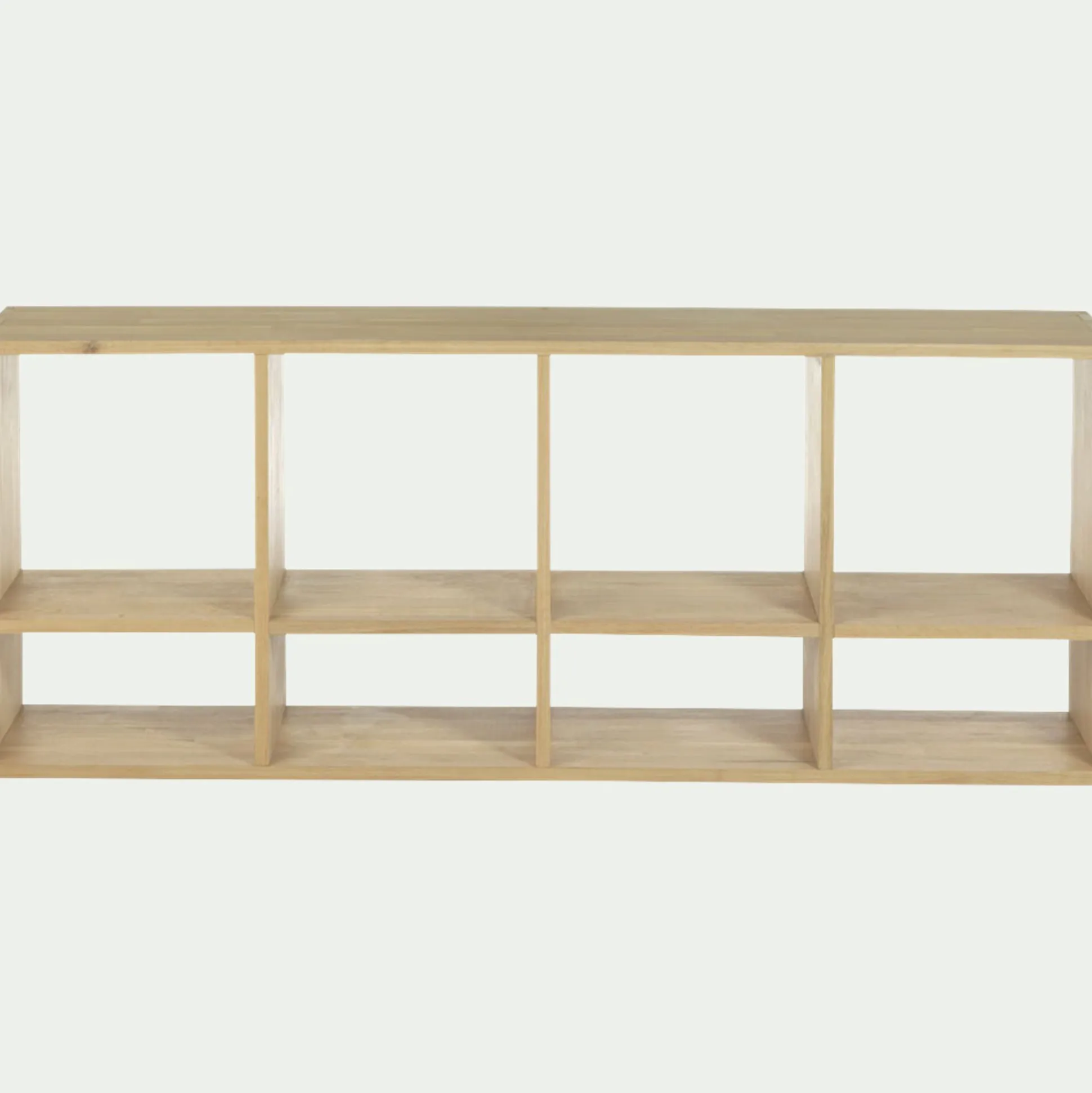 Étagère 8 cases en chêne lamellé - bois clair