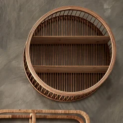 Étagère déco en bambou D60cm - naturel