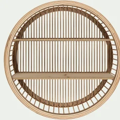 Étagère déco en bambou D60cm - naturel