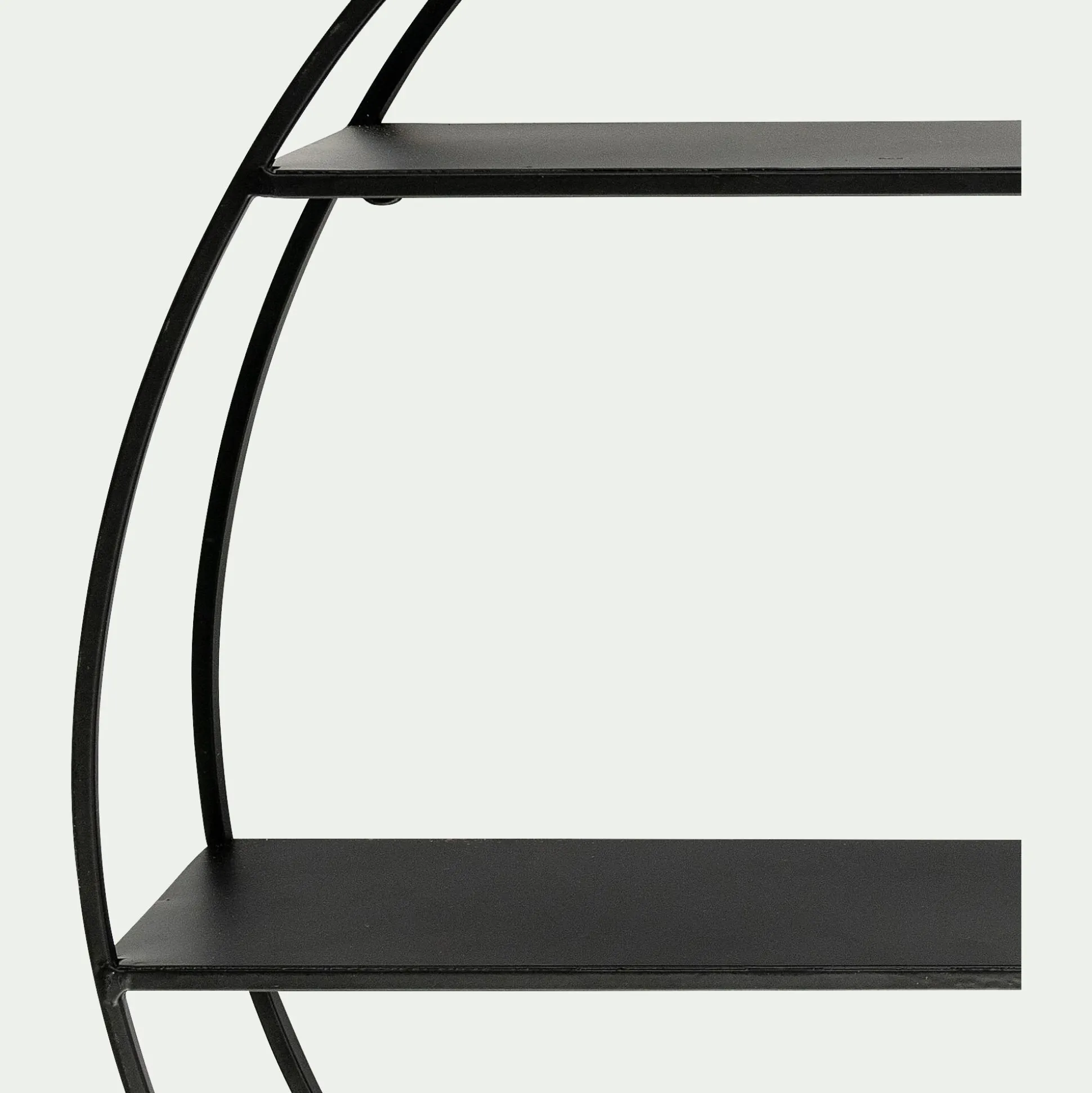 Étagère déco en métal D60cm - noir