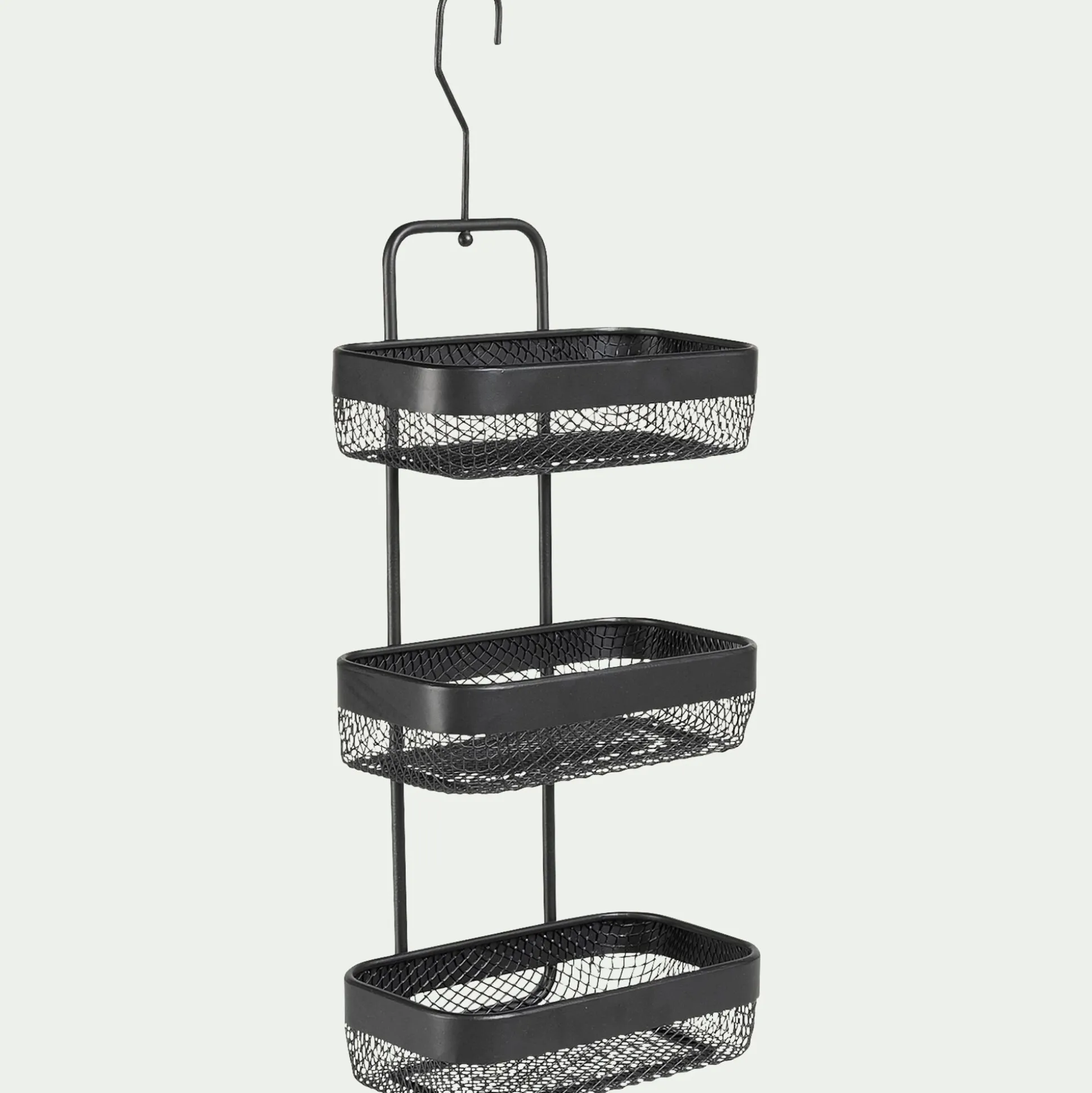 Étagère de douche en acier - noir