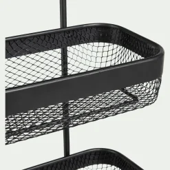 Étagère de douche en acier - noir
