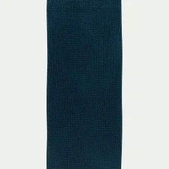 Tapis de bain chenille en polyester - bleu figuerolles 50x120cm