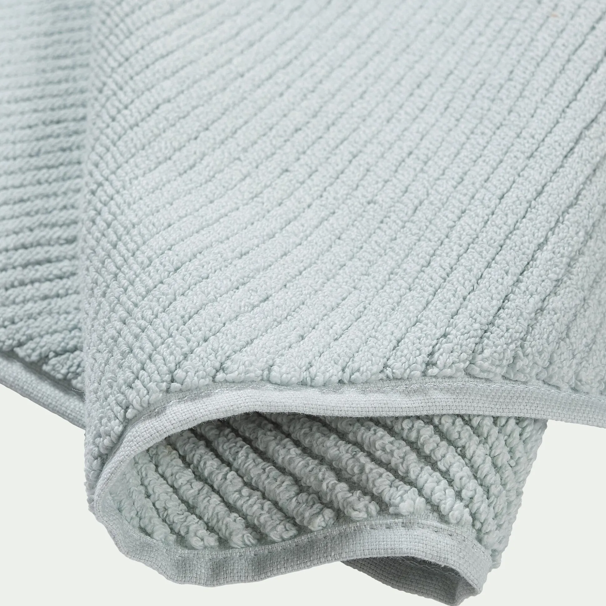 Tapis de bain en coton bio - bleu 50x80cm