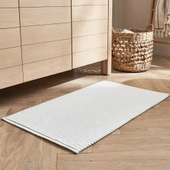 Tapis de bain en coton - blanc ventoux 50x80cm