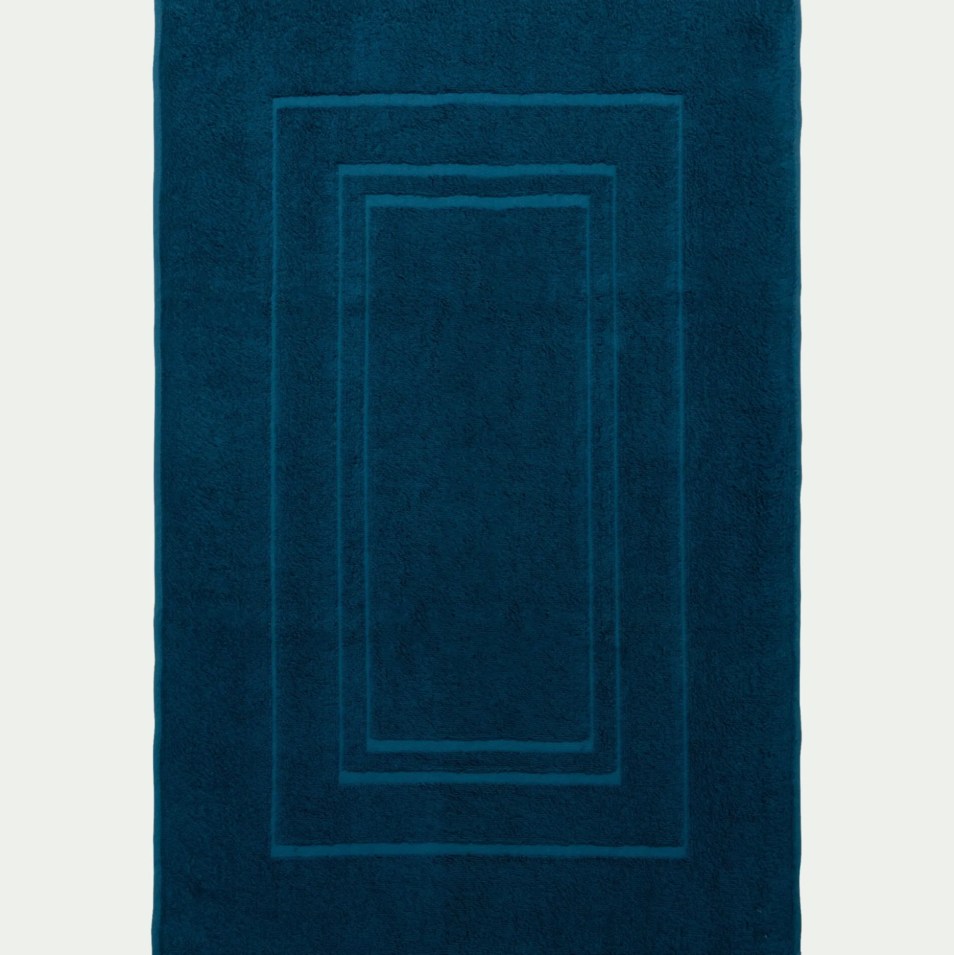 Tapis de bain en coton - bleu figuerolles 50x80cm