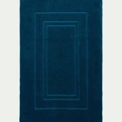 Tapis de bain en coton - bleu figuerolles 60x110cm