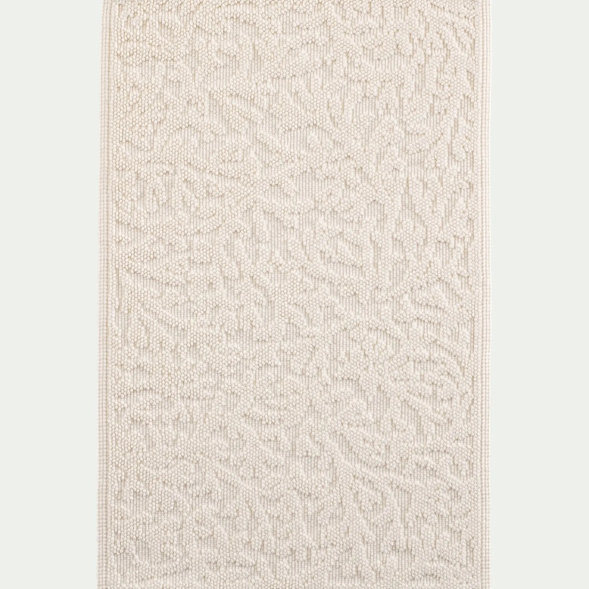 Tapis de bain en coton jacquard 50x80cm - blanc ventoux