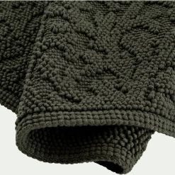 Tapis de bain en coton jacquard 50x80cm - vert cèdre