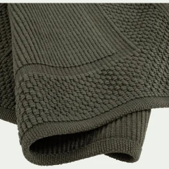 Tapis de bain jacquard en coton 50x80cm - vert cèdre
