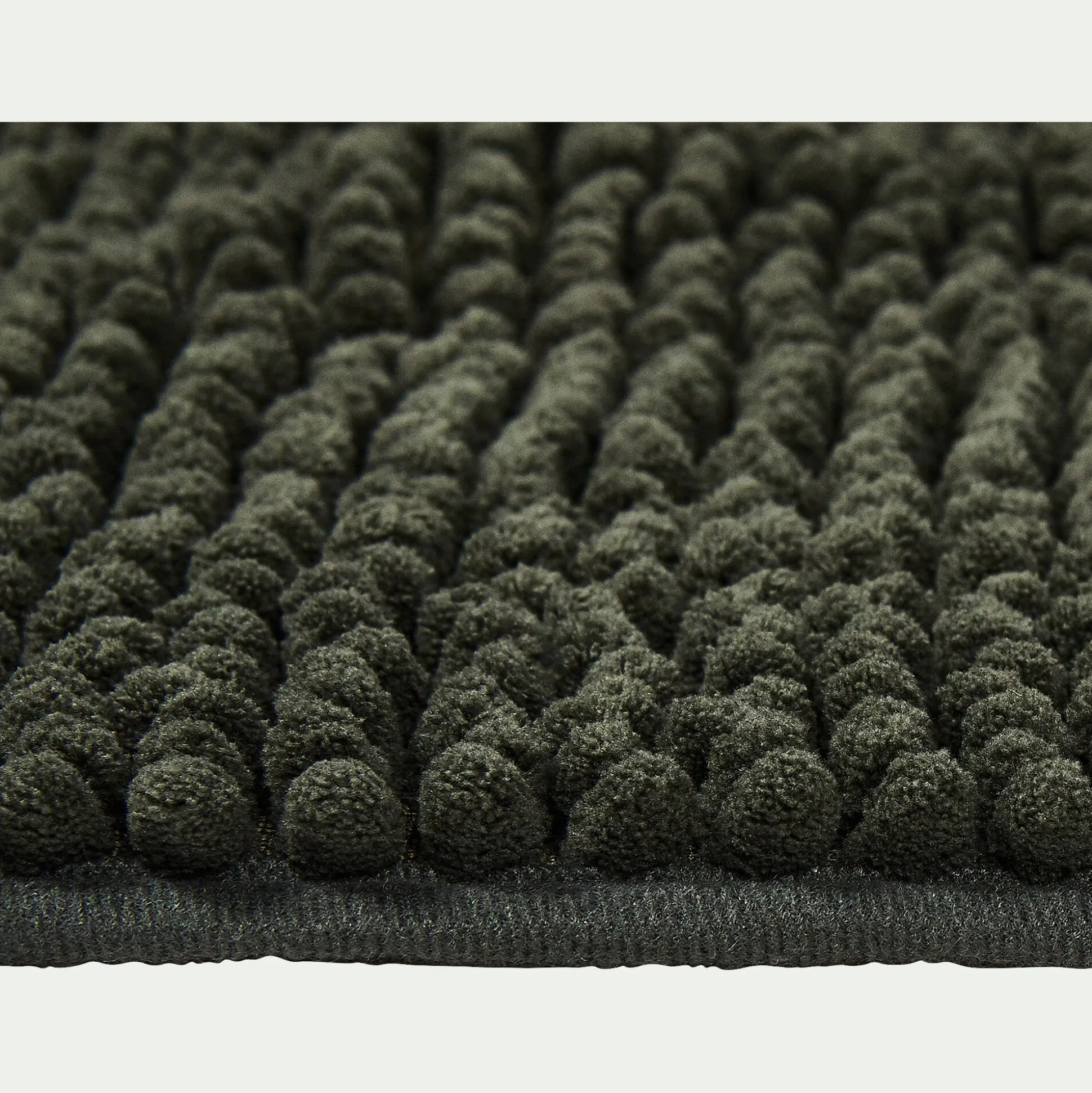 Tapis de bain rectangulaire antidérapant 50x120cm - vert cèdre