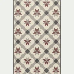 Tapis de cuisine anti-dérapant en vinyle - beige 50x80cm