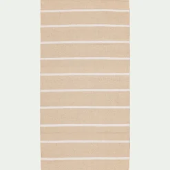 Tapis en coton à rayure 60x120cm - beige