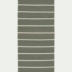Tapis en coton à rayure 50x80cm - vert