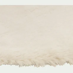 Tapis imitation fourrure - beige D120cm