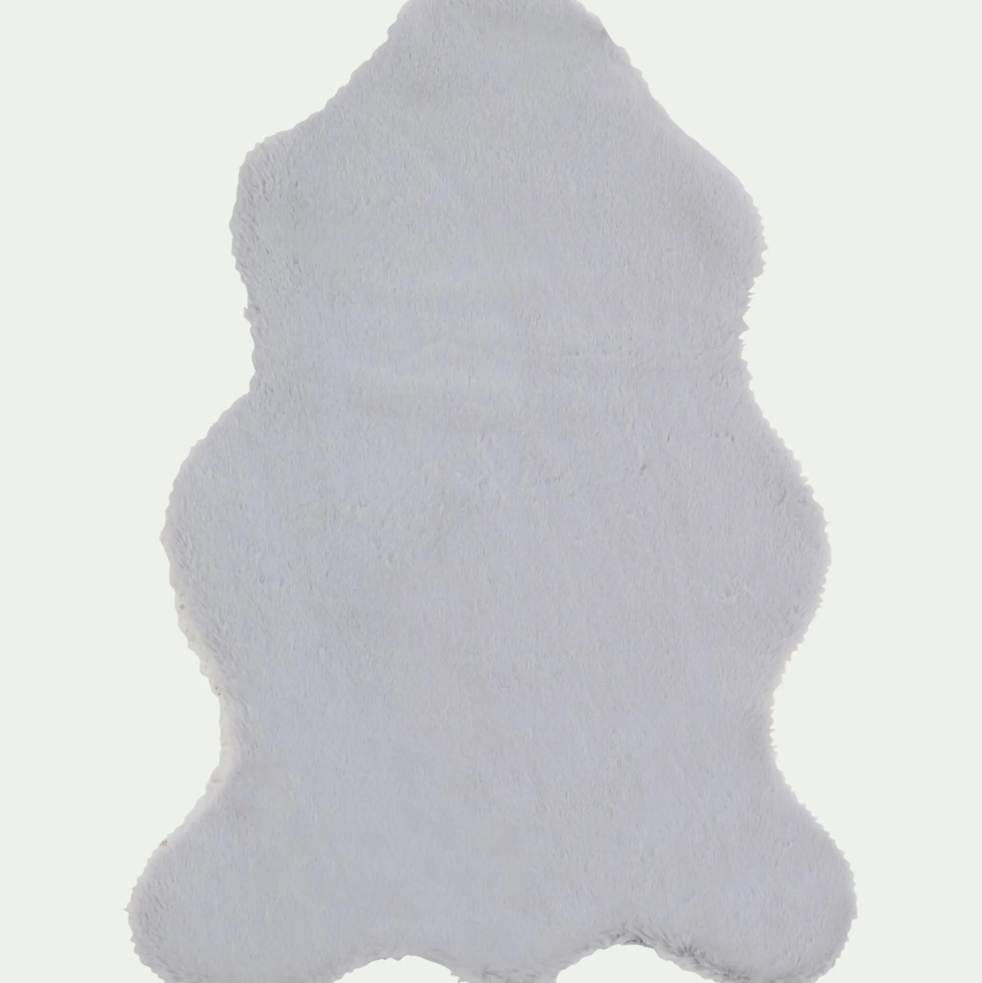 Tapis imitation fourrure - gris 60x90cm
