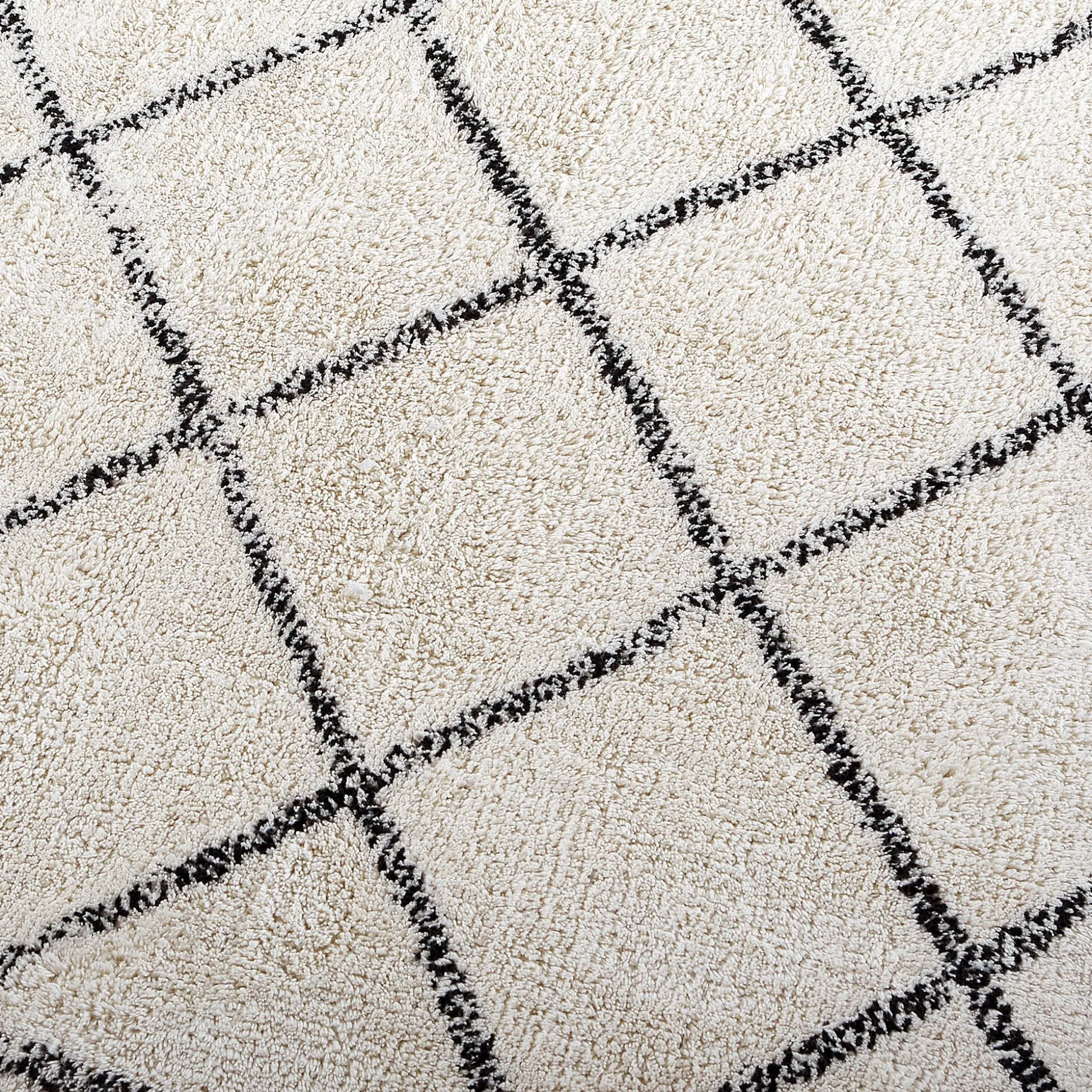 Tapis inspiration berbère en coton - blanc 300x400cm