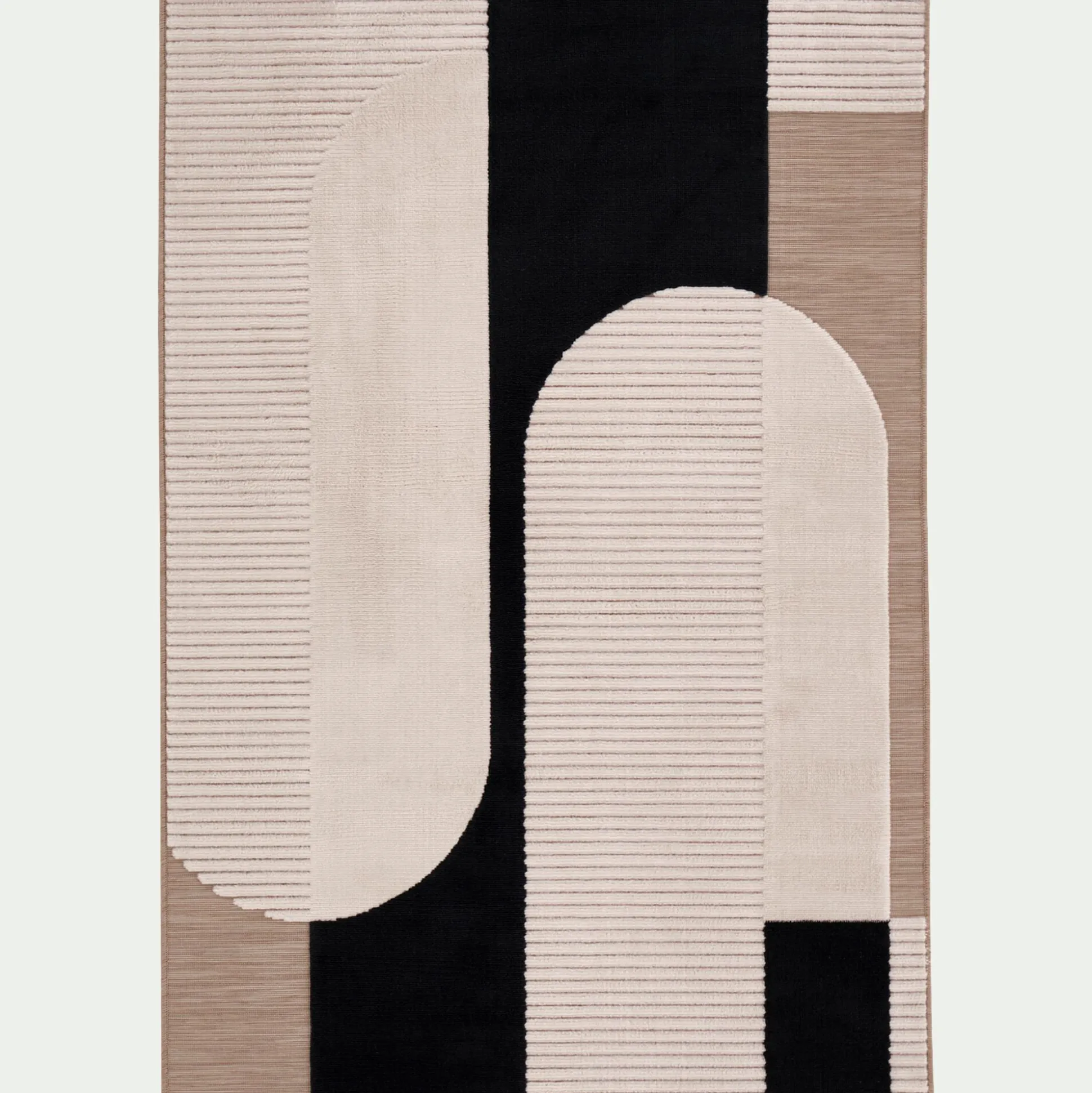 Tapis intérieur et extérieur à motifs géométriques - beige 120x170cm