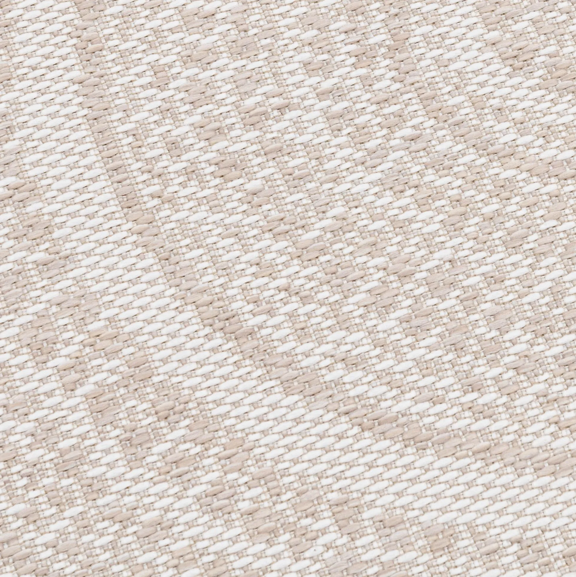 Tapis intérieur et extérieur à motifs en tissu recyclé 120x170cm - écru