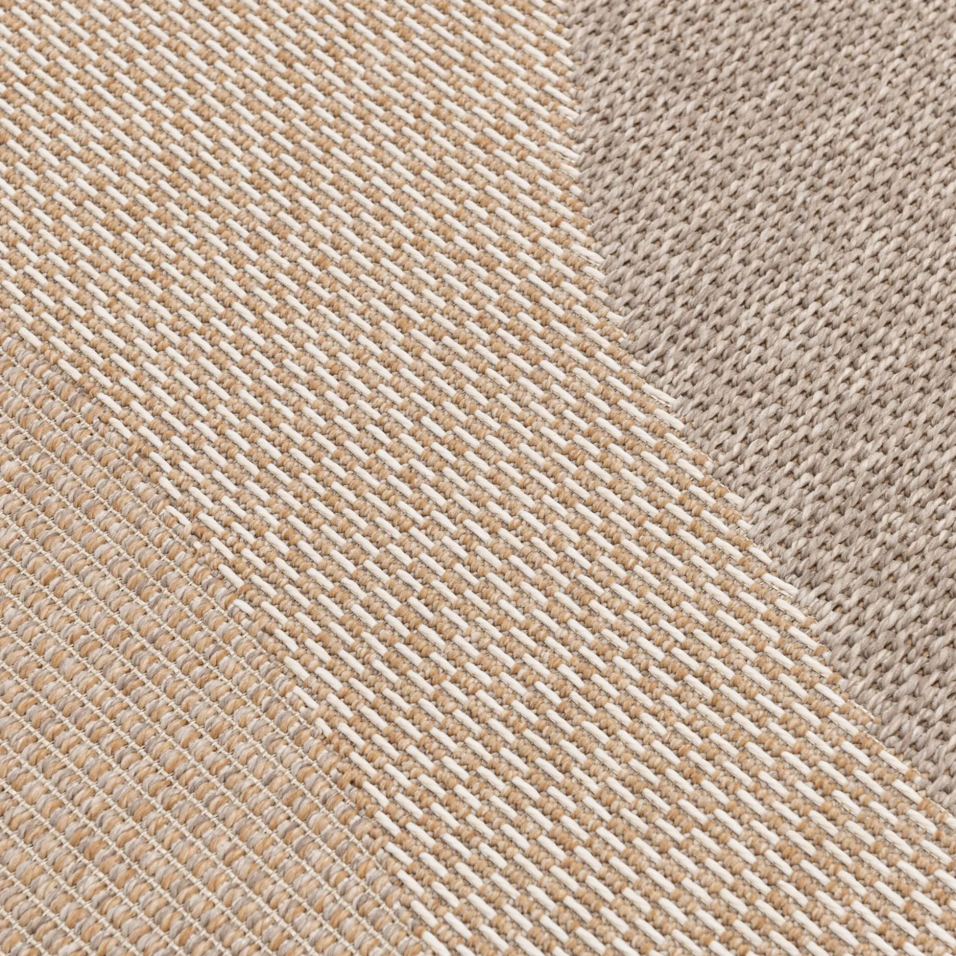 Tapis intérieur et extérieur à motifs abstraits 120x170cm - beige